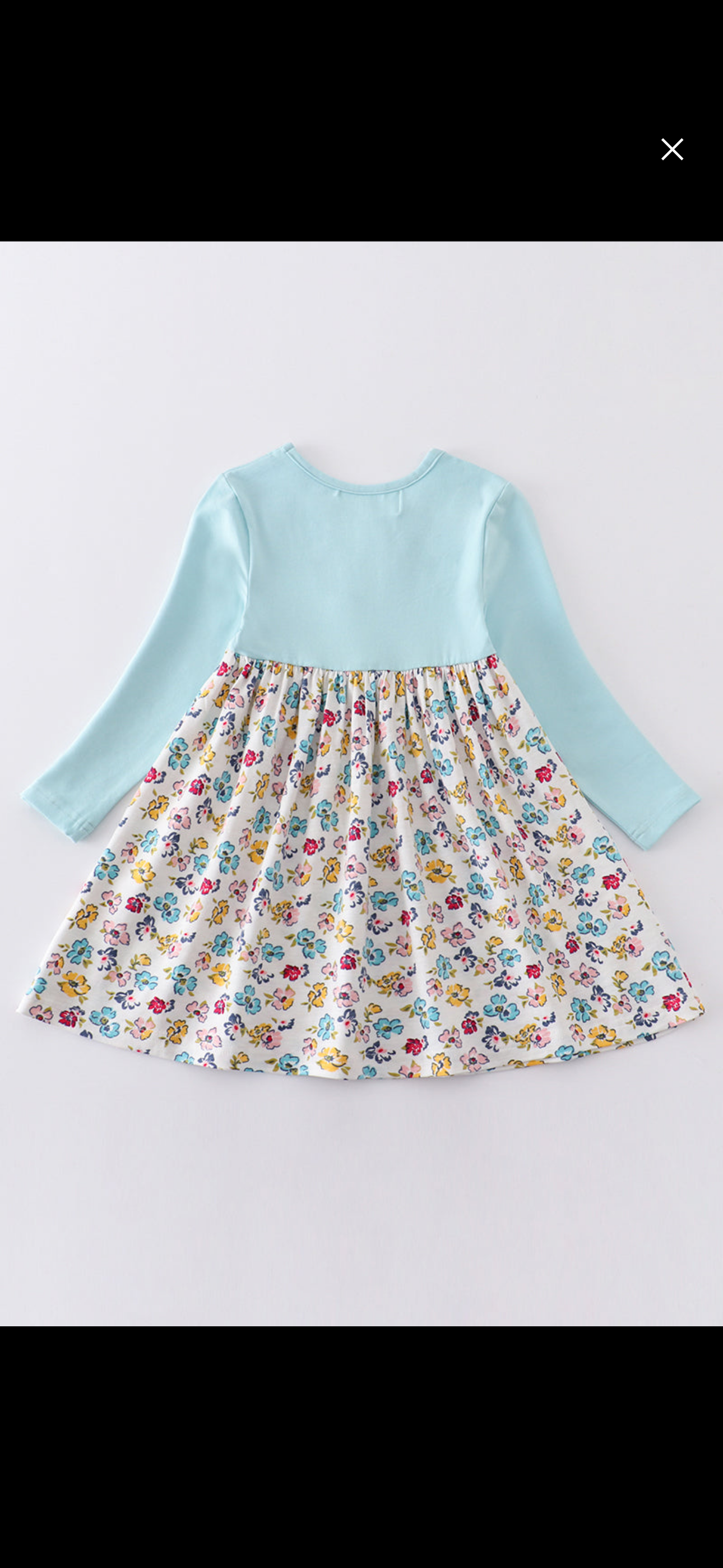 Mint floral print dress
